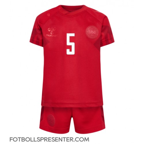 Danmark Joakim Maehle #5 Hemmatröja Barn VM 2022 Kortärmad (+ korta byxor)